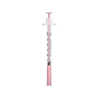 Unisharp 0.3ml 8mm 31G Fixed Needle Syringe: Pink U-100 alternative