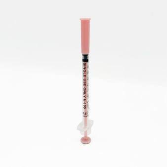 Acufine 32g 0.5ml (0.23mm x 8mm) U-100 Ultra Low Dead Space Fixed Needle &amp; Syringe Pink alternative