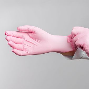 Nutouch Premium Pink Nitrile Powder Free Disposable Gloves alternative