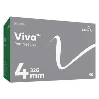 32g 4mm BD Viva Pen Needles Box of 90