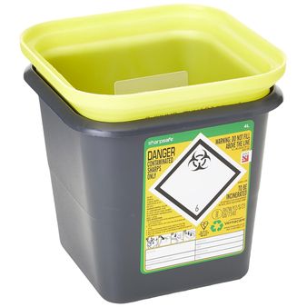 Frontier 4L Sharps Bin Container alternative