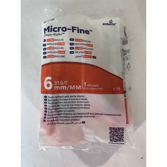 BD Micro-fine 1ml, 6mm Insulin Syringe 31g