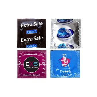 Thicker &amp; Safer Condom Combo Pack (Mates, Pasante, Adore &amp; EXS)
