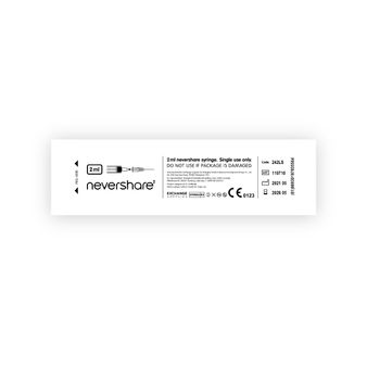 Nevershare 2ml Luer Slip White Syringes alternative