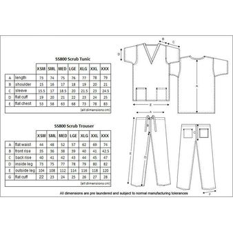 Cobalt (Dark) Blue NHS Compliant Reversible Scrub Suit Trousers alternative