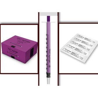 1ml Luer Slip Individual Syringe (White or Purple Plunger)