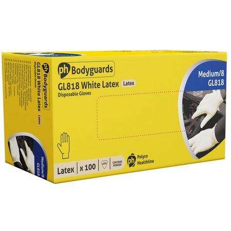 98227 Aurelia, Vibrant Powder Free Disposable Latex Gloves - Medium 100