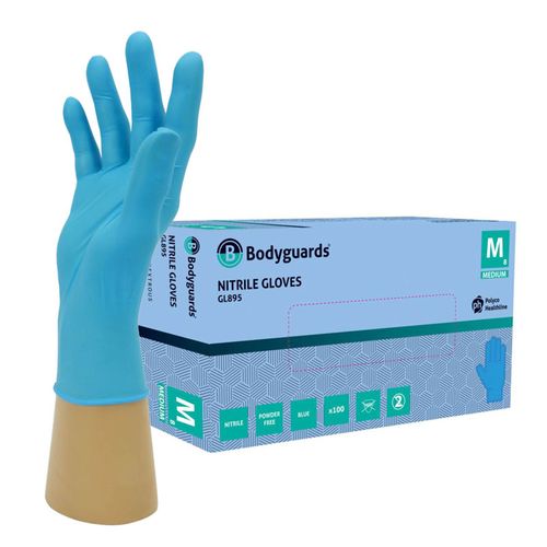 Bodyguards Nitril Handschuhe Blau – 3 Boxen á 10 Produktbild-Vorschau 3