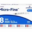 BD Microfine Insulin Syringe &amp; Needles 0.3ml, 30g x 8mm additional 2