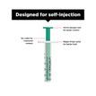 Unisharp 1ml 28G Fixed Needle Syringe: Green (12mm Needle) additional 2