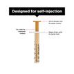 Unisharp 1ml 28G Fixed Needle Syringe: Orange (12mm Needle) additional 2