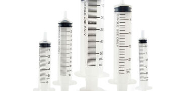 Collection,Of,Medical,Syringes,Without,Needle,Isolated,On,White,Background.