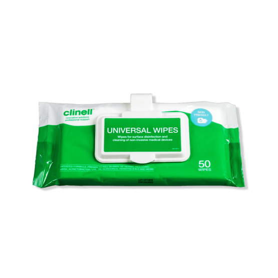 Clinell Universal Wipes - Clip Pack of 50 only £3.90