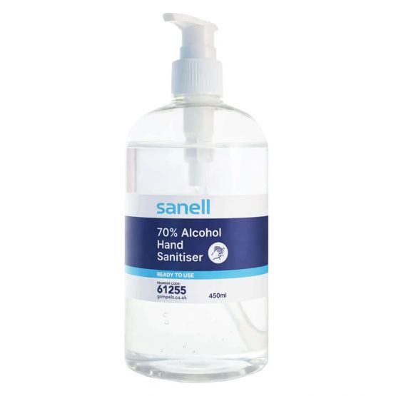 Sanell Alcohol Based Hand Sanitiser (450ml) Pump Bottle