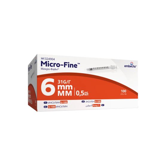 BD Micro-fine 0.5ml, 6mm Insulin Syringe 31g